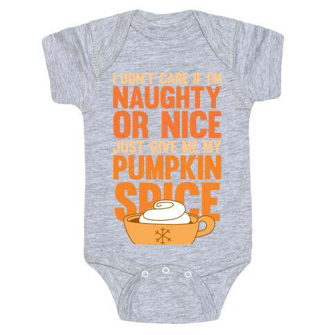 Just Give Me My Pumpkin Spice (White Ink) Baby One-Piece