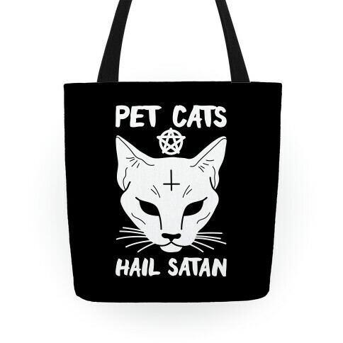 Pet Cats Hail Satan Sphynx Tote