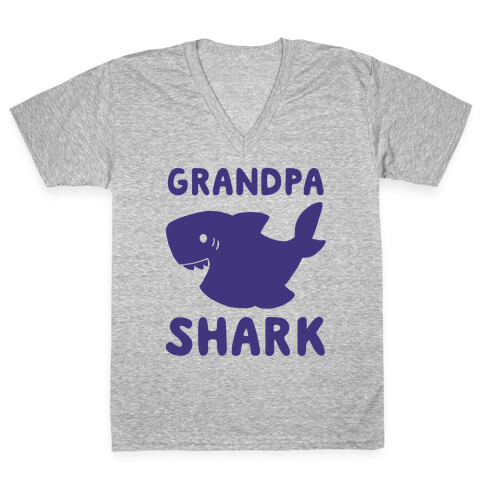 Grandpa Shark (1 of 5 set) V-Neck Tee Shirt