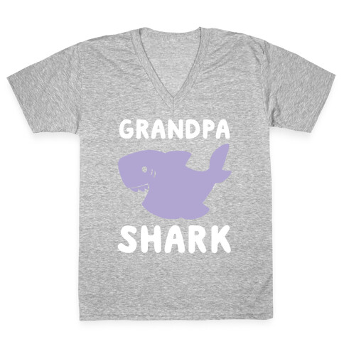 Grandpa Shark (1 of 5 set) V-Neck Tee Shirt