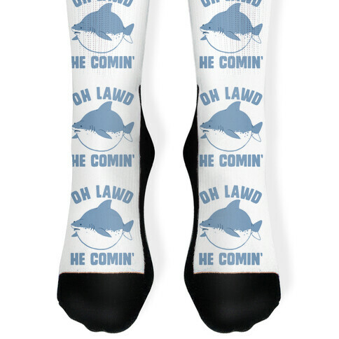 Oh Lawd He Comin' Shark Sock