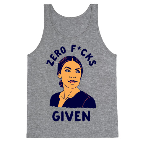 Zero F*cks Given Alexandria Ocasio-Cortez Tank Top