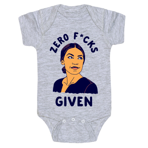 Zero F*cks Given Alexandria Ocasio-Cortez Baby One-Piece