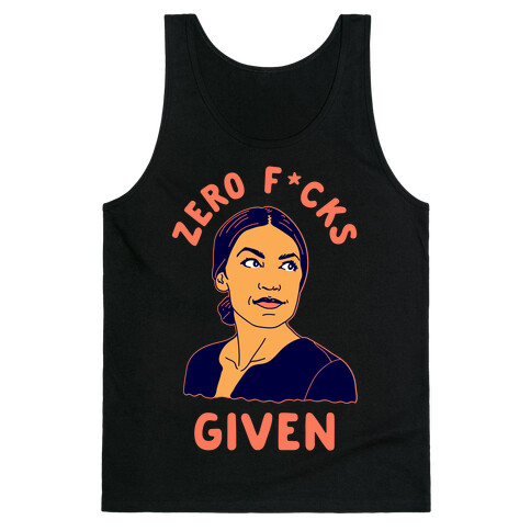 Zero F*cks Given Alexandria Ocasio-Cortez Tank Top