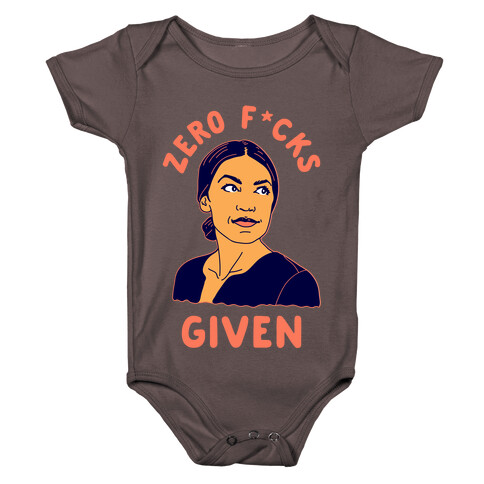 Zero F*cks Given Alexandria Ocasio-Cortez Baby One-Piece