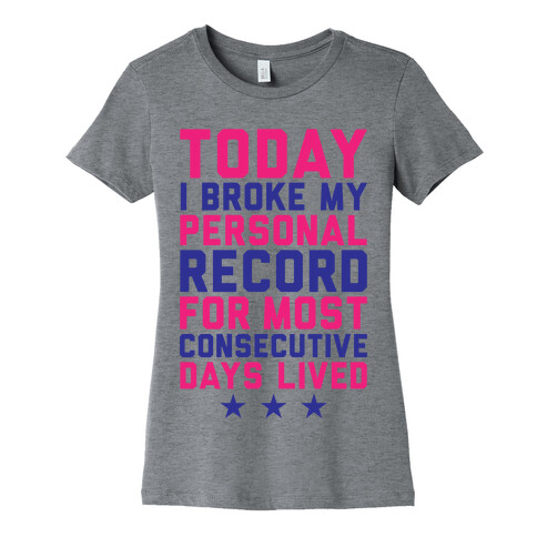 Consecutive Days Lived Womens T-Shirt