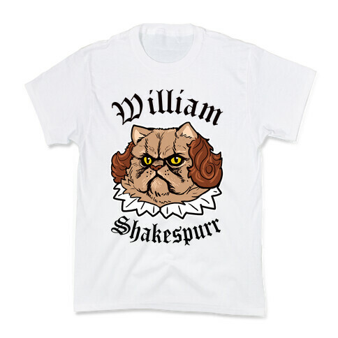 William Shakespurr Kids T-Shirt