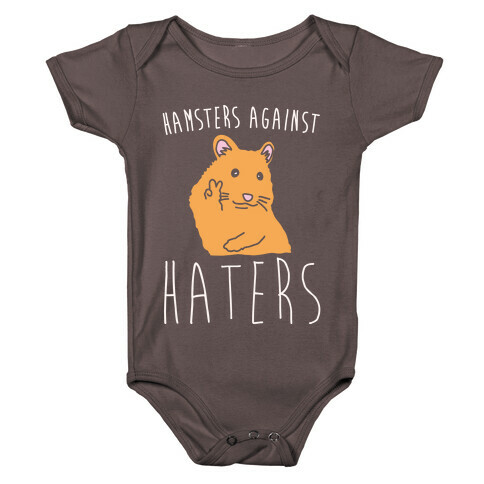 Hamsters Against Haters White Print Baby One-Piece