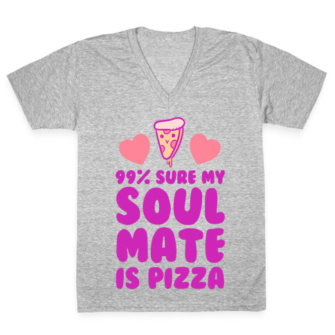 Pizza Soulmate V-Neck Tee Shirt