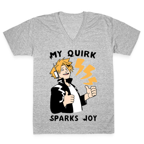 My Quirk Sparks Joy V-Neck Tee Shirt