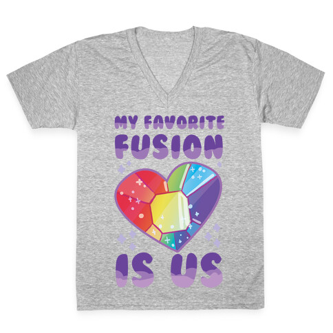 My Favorite Fusion is Us  V-Neck Tee Shirt