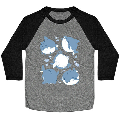 Fat Shark Pattern Baseball Tee