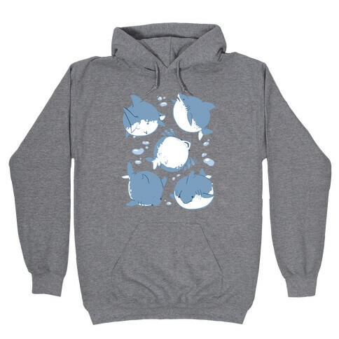 Fat Shark Pattern Hooded Sweatshirt