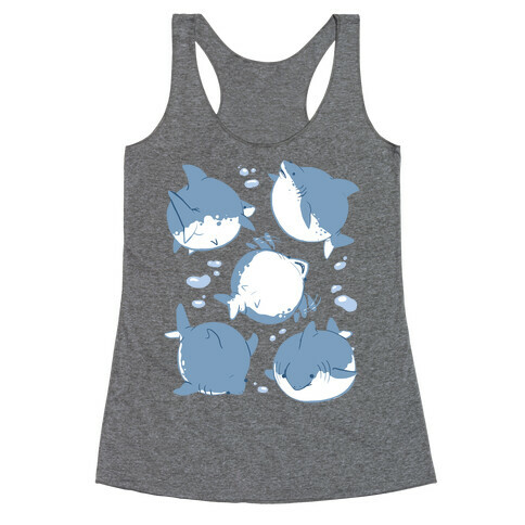 Fat Shark Pattern Racerback Tank Top