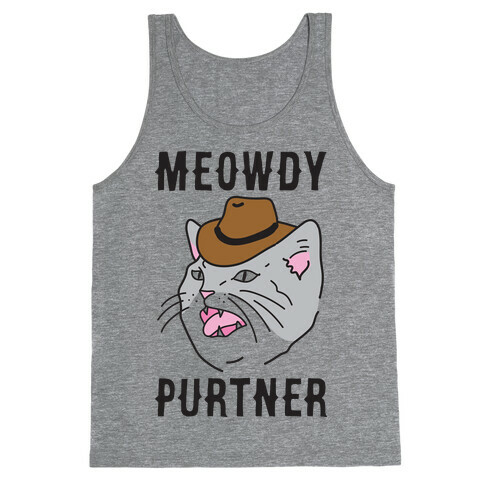 Meowdy Purtner Cowboy Cat Tank Top