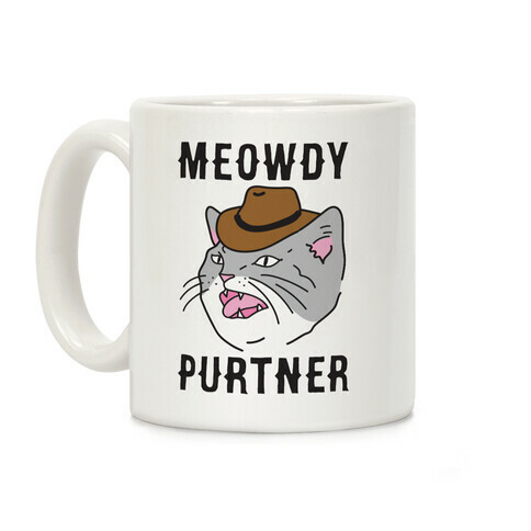 Meowdy Purtner Cowboy Cat Coffee Mug