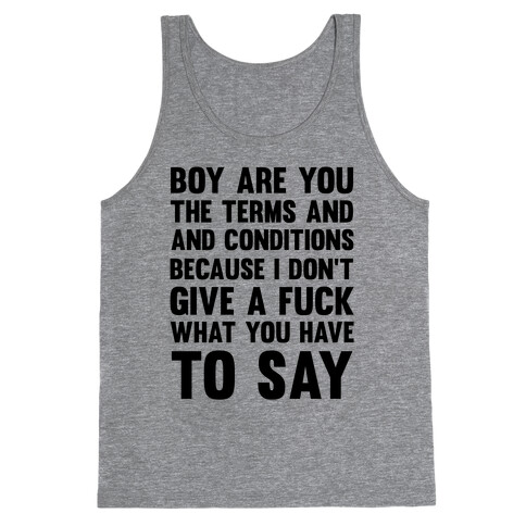 Terms and Conditions Tank Top
