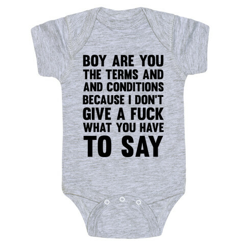 Terms and Conditions Baby One-Piece