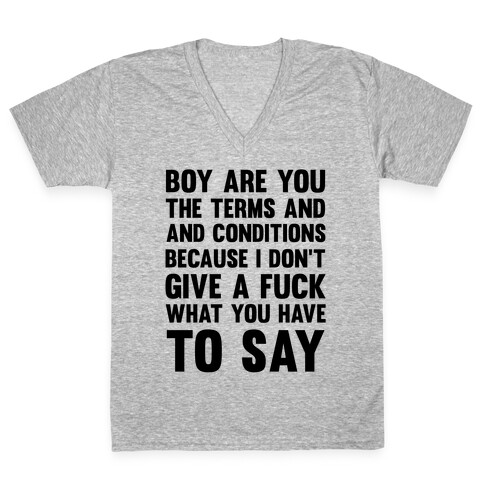 Terms and Conditions V-Neck Tee Shirt