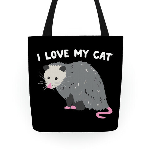 I Love My Cat Opossum Tote