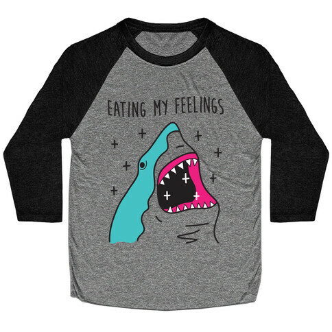 Eating My Feelings Shark Baseball Tee