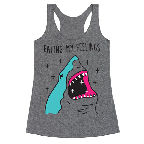 Eating My Feelings Shark Racerback Tank Top