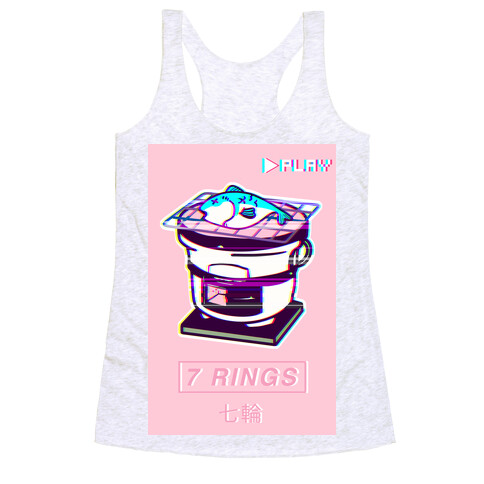 7 Rings Shichirin Parody Vapor Wave Racerback Tank Top