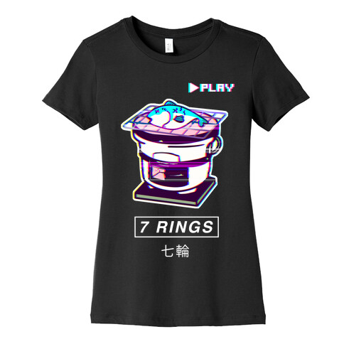 7 Rings Shichirin Parody Vapor Wave Womens T-Shirt