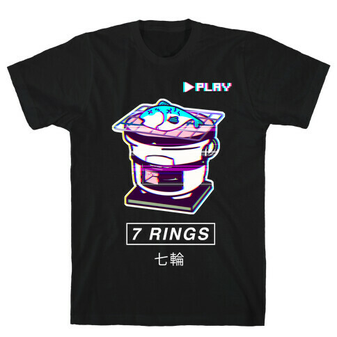 7 Rings Shichirin Parody Vapor Wave T-Shirt