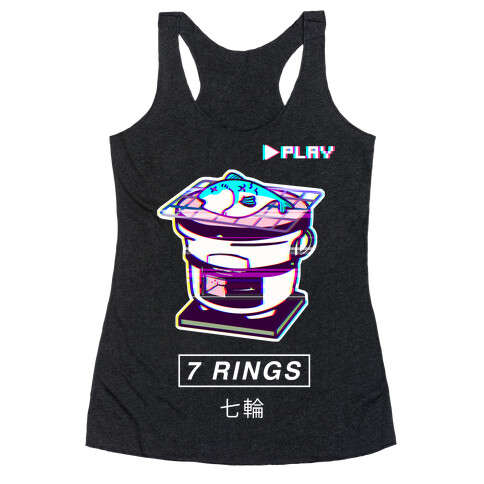 7 Rings Shichirin Parody Vapor Wave Racerback Tank Top