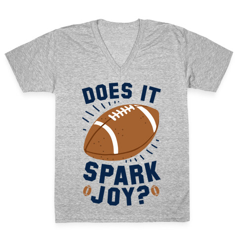 Does Football Spark Joy? V-Neck Tee Shirt