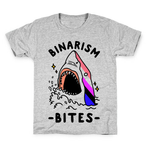 Binarism Bites Genderfluid Kids T-Shirt