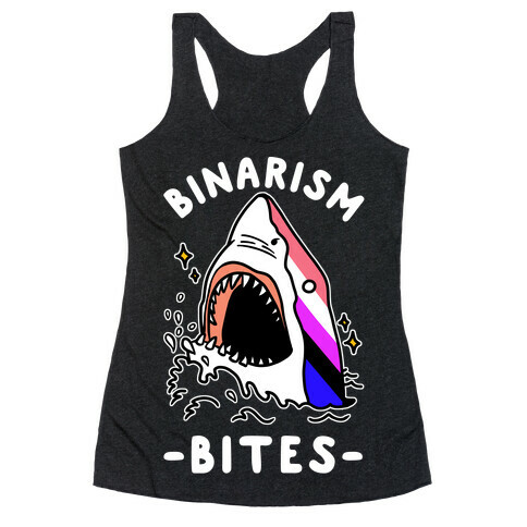 Binarism Bites Genderfluid Racerback Tank Top