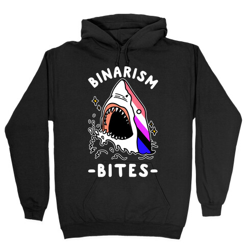 Binarism Bites Genderfluid Hooded Sweatshirt