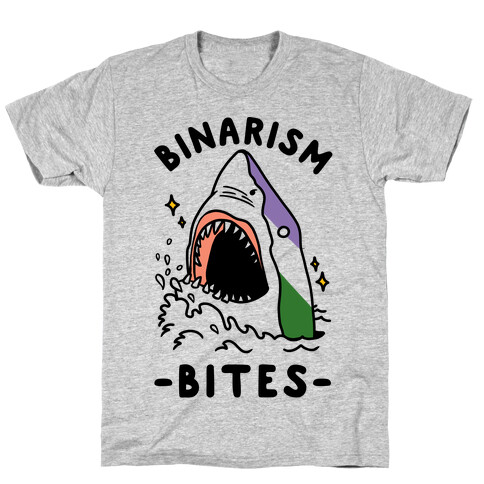 Binarism Bites Genderqueer T-Shirt