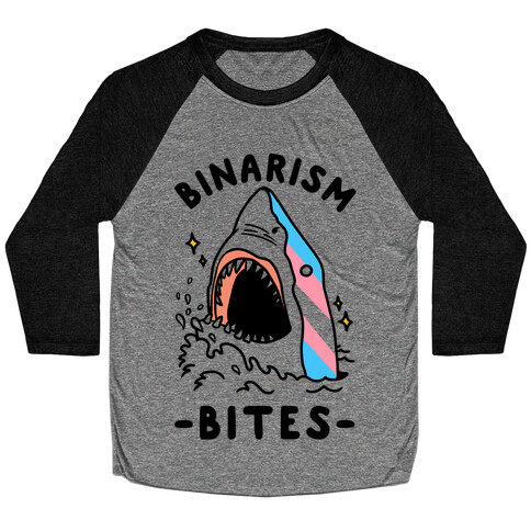 Binarism Bites Transgender Baseball Tee