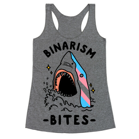 Binarism Bites Transgender Racerback Tank Top