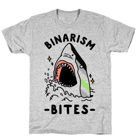 Binarism Bites Agender T-Shirt