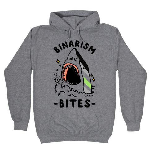 Binarism Bites Agender Hooded Sweatshirt