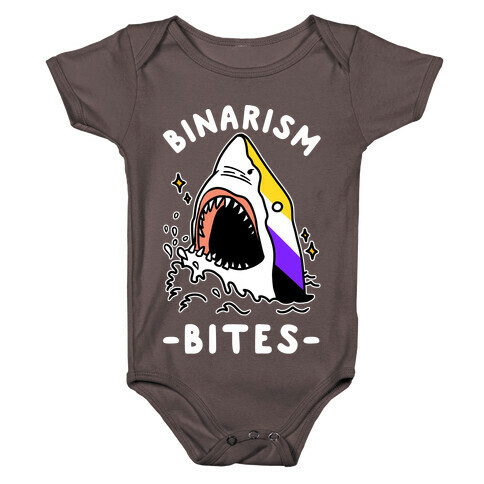 Binarism Bites Non-Binary Baby One-Piece