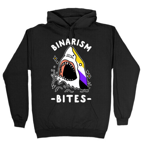 Binarism Bites Non-Binary Hooded Sweatshirt