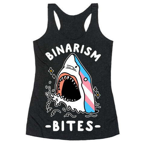 Binarism Bites Transgender Racerback Tank Top