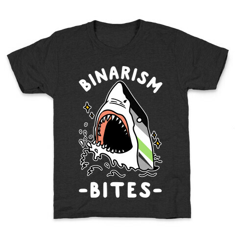 Binarism Bites Agender Kids T-Shirt
