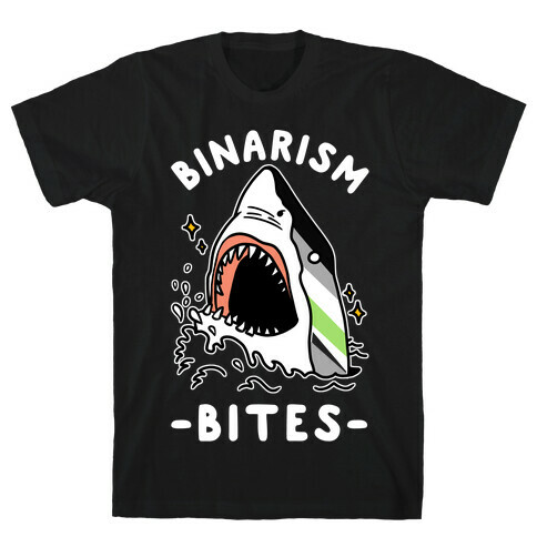 Binarism Bites Agender T-Shirt
