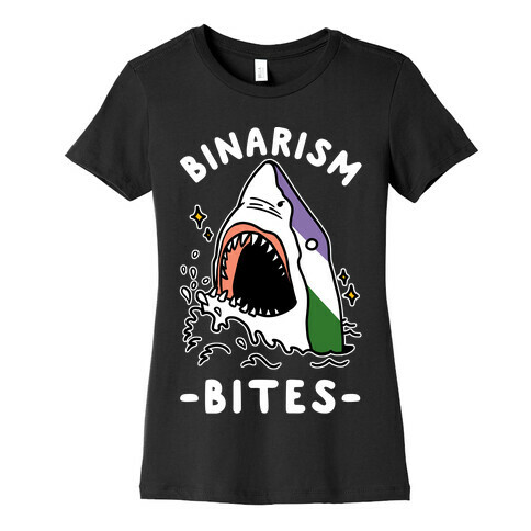 Binarism Bites Genderqueer Womens T-Shirt