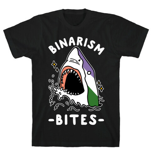 Binarism Bites Genderqueer T-Shirt
