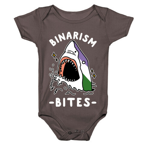 Binarism Bites Genderqueer Baby One-Piece