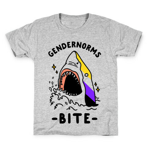 Gendernorms Bite Non-Binary Kids T-Shirt