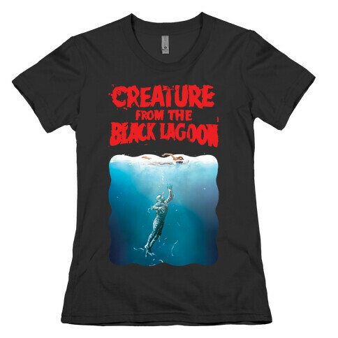Black Lagoon (Jaws Parody) Womens T-Shirt
