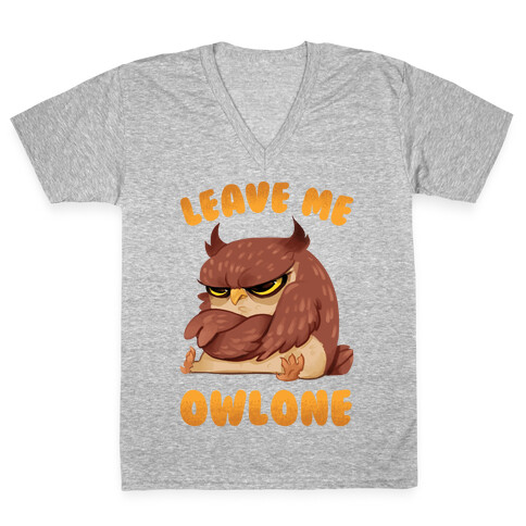 Leave Me Owlone V-Neck Tee Shirt